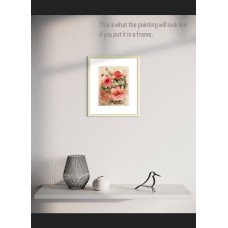 Red roses, original watercolor, Artist Marina Stognieva